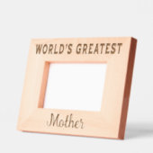 世界一の母 レーザー彫刻フレーム (左)