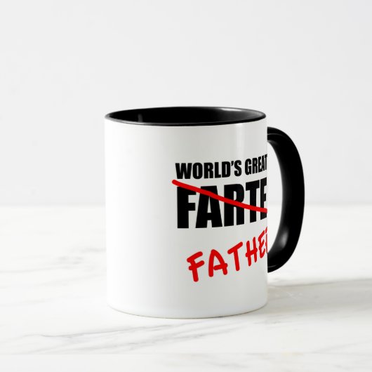 世界一の父おもしろいの日 マグカップ (正面右)