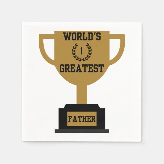 世界一の父の日3プライナプキン スタンダードカクテルナプキン (正面)
