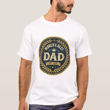 世界一の父 ヴィンテージバッジ 父の日Tシャツ