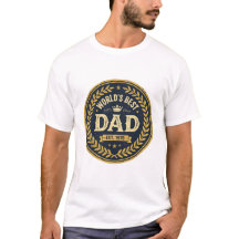世界一の父 ヴィンテージバッジ 父の日Tシャツ