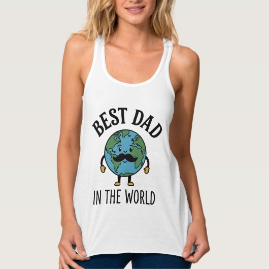 世界一の父 地球ヒゲ Tシャツ デザイン (正面)