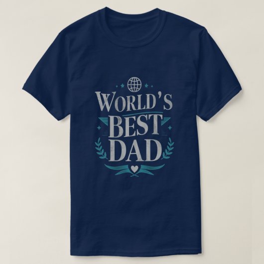 世界一の父 Tシャツ (デザイン正面)