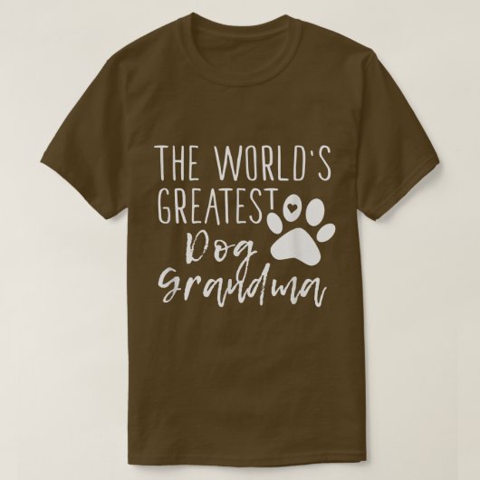 世界一の犬おばあちゃんかわいい犬のオーナー Tシャツ (デザイン正面)