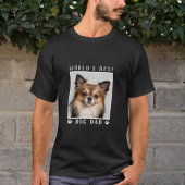 世界一の犬のお父さん 肉球 ペット写真入り Tシャツ