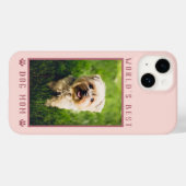 世界一の犬のママ 足跡 フォト ローズゴールド Case-Mate iPhoneケース (裏面 (横))