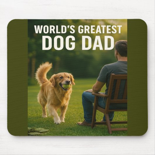 世界一の犬パパ- Ball Is Life Edition マウスパッド (正面)
