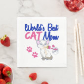 世界一の猫のママ スタンダードランチョンナプキン (インサイチュ)