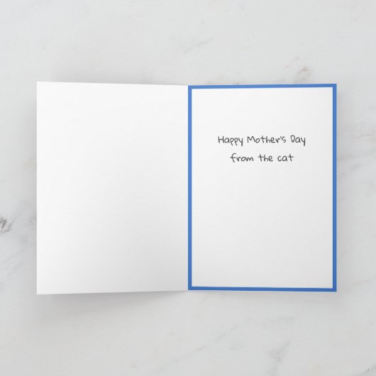 世界一の猫の母親おもしろカード カード (内部)