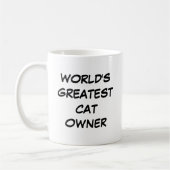 「世界一の猫オーナー」マグカップ コーヒーマグカップ (左)