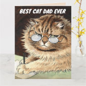 世界一の猫パパ 誕生日カード カード (黄色い花)