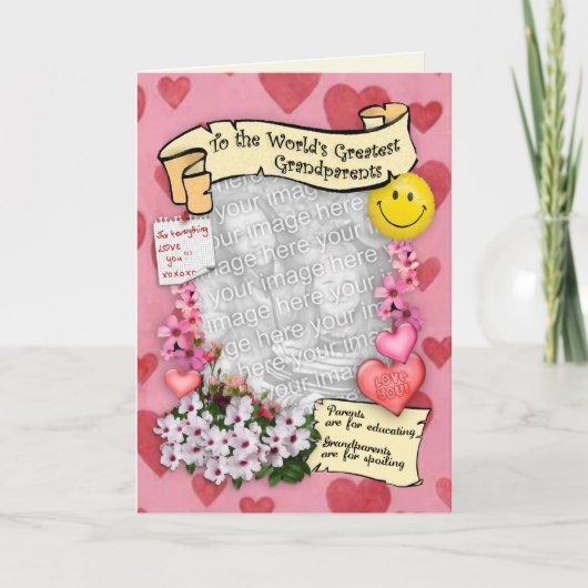 世界一の祖父母へ カード (正面)