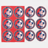 世界一の祖父母 フリースブランケット (正面(横))