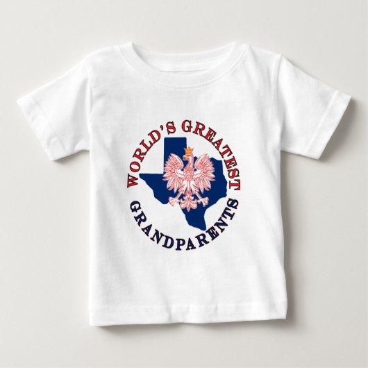 世界一の祖父母 ベビーTシャツ (正面)