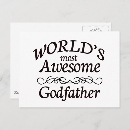 世界一の神素晴らし父 ポストカード (正面/裏面)