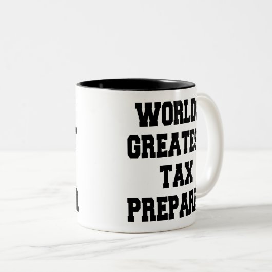 世界一の税制作成者 ツートーンマグカップ (正面右)