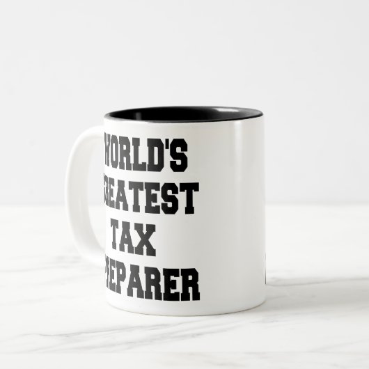 世界一の税制作成者 ツートーンマグカップ (正面左)