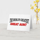 世界一の素晴らし叔母 カード (黄色い花)