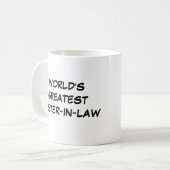 「世界一の義理の姉」マググ コーヒーマグカップ (正面左)