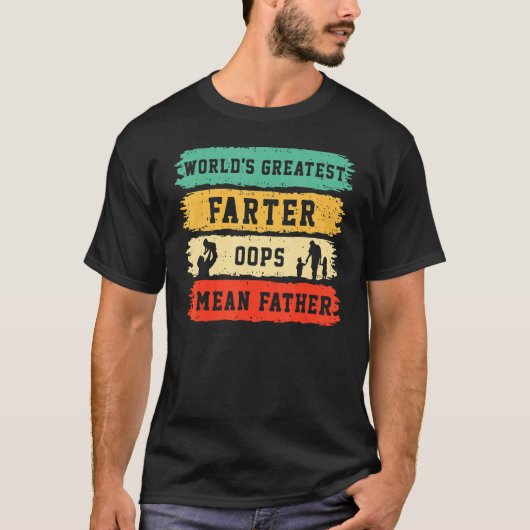 世界一の老いぼれ父の意 Tシャツ (正面)