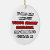 世界一の聴覚学者のジョーク セラミックオーナメント (右)