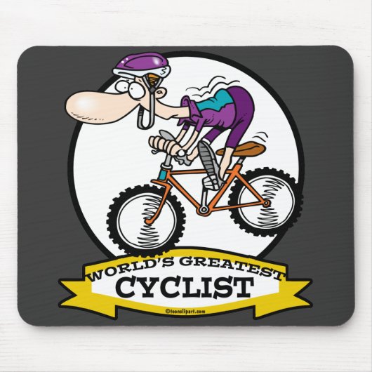 世界一の自転車男子キャラクター マウスパッド (正面)