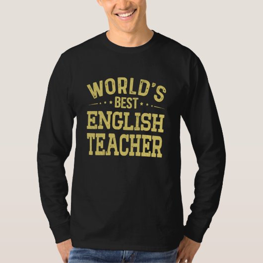 世界一の英語教師 職称 英語の紅茶 Tシャツ (正面)