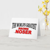 世界一の茶色の鼻 カード (黄色い花)