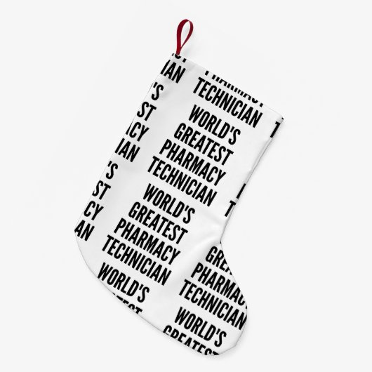 世界一の薬局技術者 スモールクリスマスストッキング (正面 (吊り時))