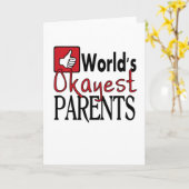 世界一の親年記念おもしろいカード カード (黄色い花)