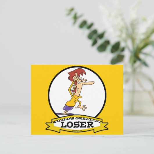 世界一の負け組の女性漫画 ポストカード (スタンド正面)