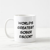 「世界一の酔い心地の良い護衛」マググ コーヒーマグカップ (左)