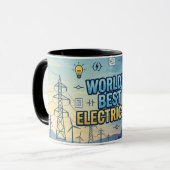 世界一の電気工事業者のためのタンブラー マグカップ (正面左)
