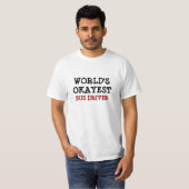 世界一まあまあなバス運転手Tシャツ | 名前入れ Tシャツ (正面フル)