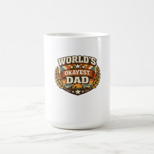 世界一まあまあなパパTシャツ コーヒーマグカップ (中央)