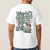 世界一まあまあな上司 国際上司の日デザイン Tシャツ (裏面)