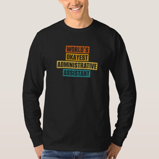 世界一まあまあな事務補助のプロ Tシャツ (正面)