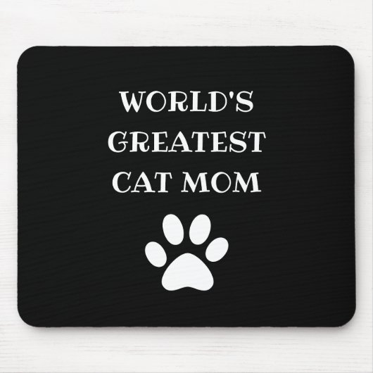 世界一パーソナライズされたの猫ママ文字 マウスパッド (正面)
