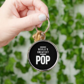 世界一ポップ・アートの お父さんのおじいちゃんギフト キーホルダー (手)