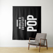 世界一ポップ・アートの お父さんのおじいちゃんギフト タペストリー (インサイチュ)