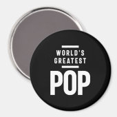 世界一ポップ・アートの お父さんのおじいちゃんギフト マグネット (正面/裏面)