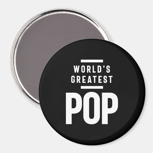 世界一ポップ・アートの お父さんのおじいちゃんギフト マグネット (正面/裏面)