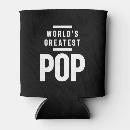 世界一ポップ・アートの お父さんのおじいちゃんギフト 缶クーラー (正面)