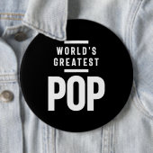 世界一ポップ・アートの お父さんのおじいちゃんギフト 缶バッジ (インサイチュ)