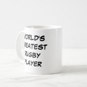 「世界一ラグビー選手」マグカップ コーヒーマグカップ (正面左)
