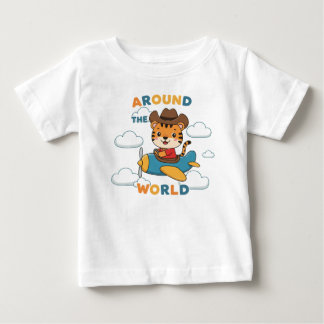 世界一周トラ ベビーTシャツ