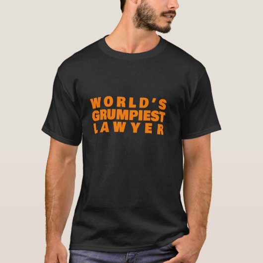 世界一怒った顔の弁護士 おもしろ法律事務所 Tシャツ (正面)