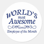 世界一素晴らしの今月の従業員 ラウンドシール (正面)