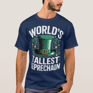 世界一背の高いレプラコーンの面白い聖パトリックの日 Tシャツ