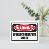 世界一警告のナースはがき ポストカード (スタンド正面)